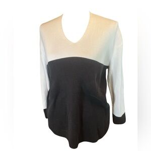 Designers Originals White & Black Sweater Top | Size L
